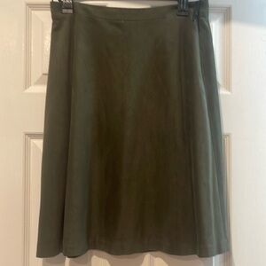 Tahari Olive green velvet Aline dress